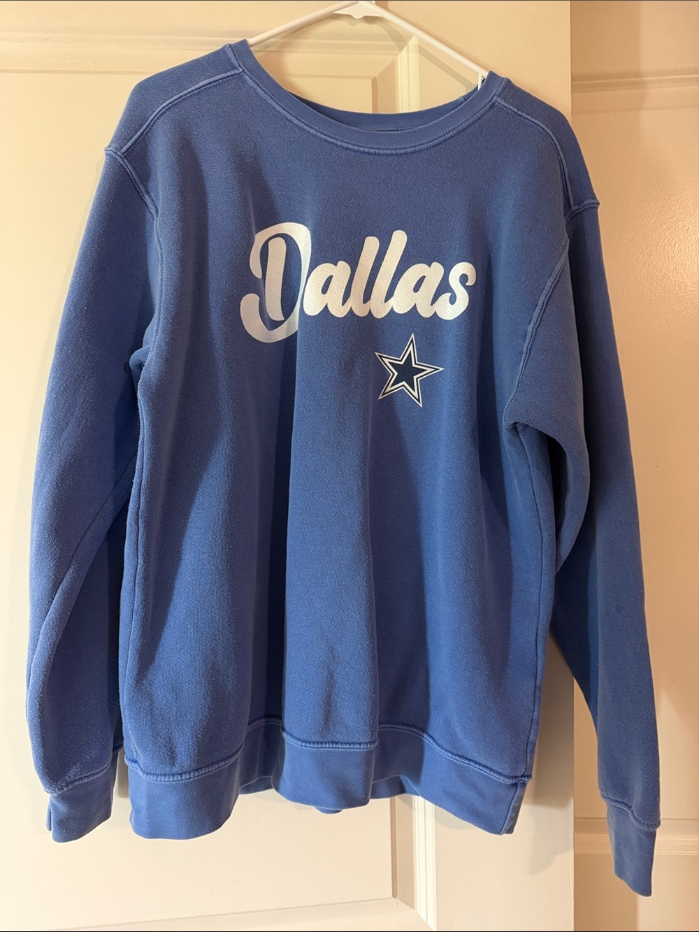 Dallas Script Logo Crewneck Sweatshirt - Blue